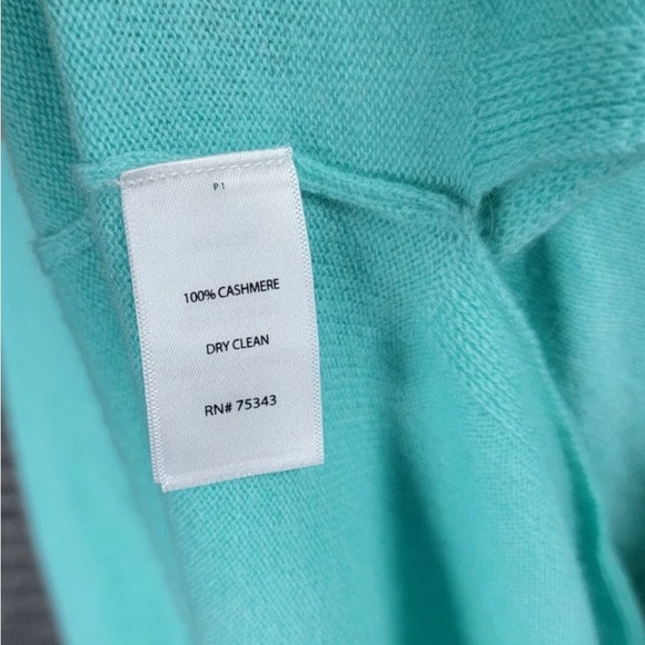 Tahari Cashmere Cardigan Sweater size Large knit warm casual 2-ply sleeve-less - Picture 5 of 8